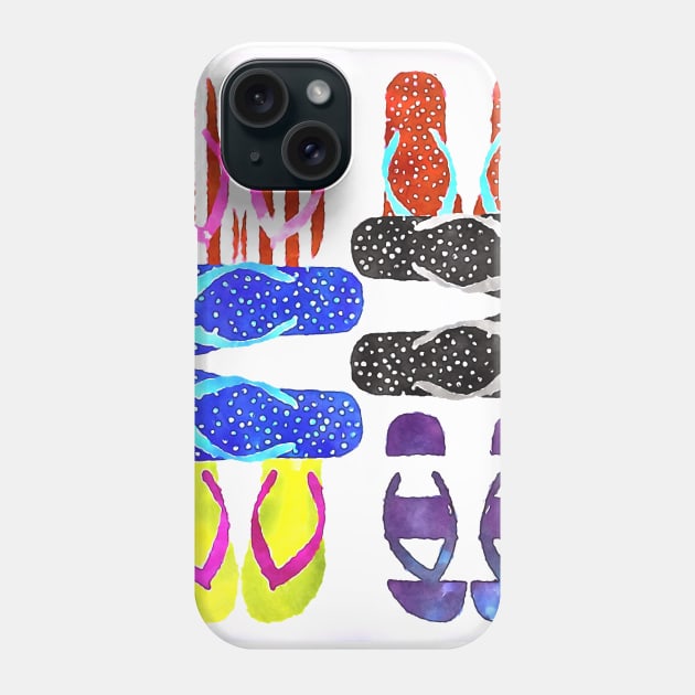 Flip Flops of Summer Phone Case by BJG Abstract Arts 