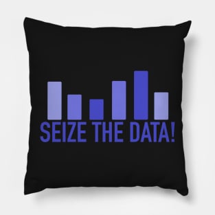 Seize the data! - purple bar chart Pillow