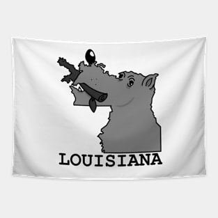 A funny map of Louisiana Tapestry