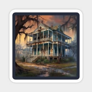 Derelict Plantation House by the Swamp Magnet