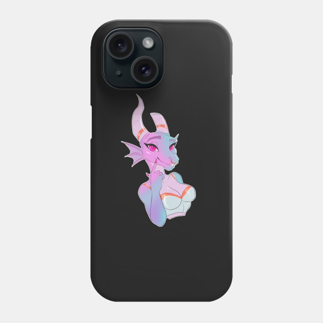 Holographic Dragon Girl Phone Case by Annaklava