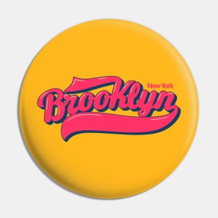 New York Brooklyn - Brooklyn Schriftzug - Brooklyn  Logo Pin