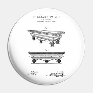 BILLIARD TABLE patent Pin