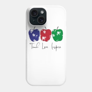 Teach, Love, Inspire with apples Phone Case