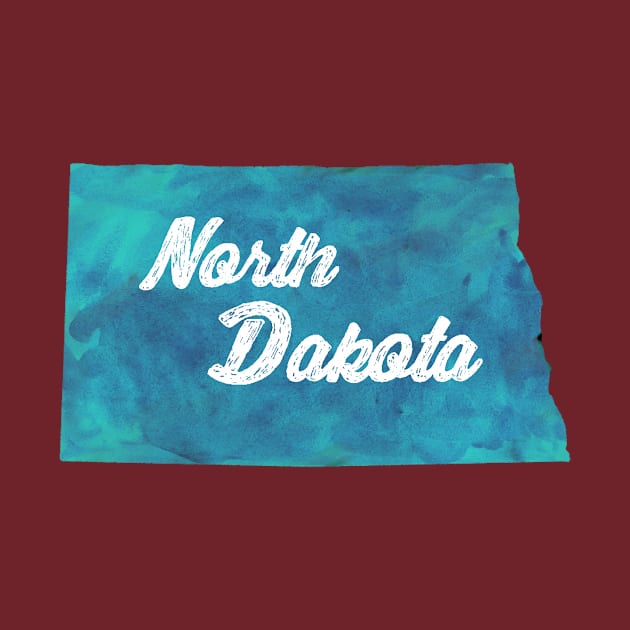 The State of North Dakota - Watercolor by loudestkitten