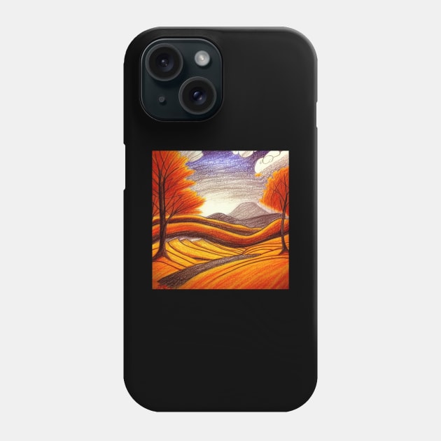 Landscape In Autumn Landscape Phone Case by Landscape In Autumn