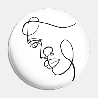 Women face minimalistic one line art Pin
