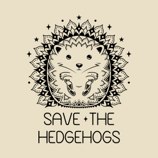 Save The Hedgehogs - Boho Mandala Hedgehog T-Shirt