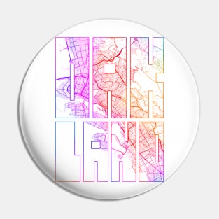 Oakland, California, USA City Map Typography - Colorful Pin