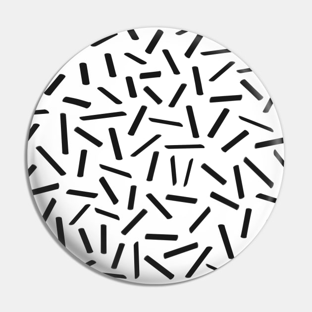 Black and White Line Dash Dots Pin by OneThreeSix