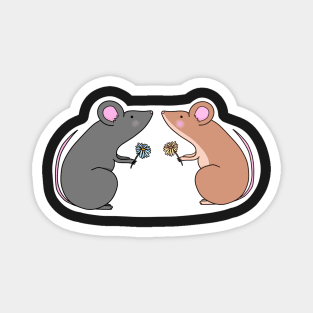 Two happy lil mice Magnet