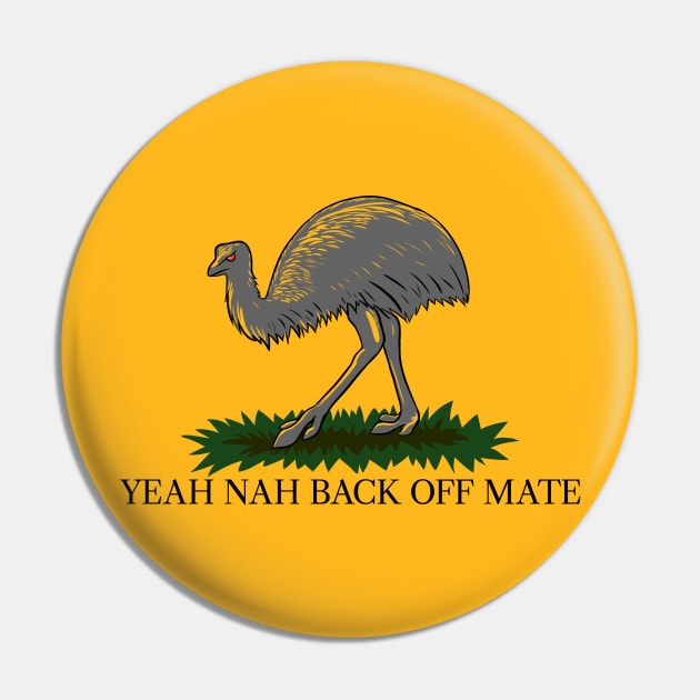 Aussie Gadsden Flag T-Shirt (Clean Language) Pin by IndigoAvemour