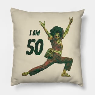 Retro Sally O'Mally I am 50 Pillow