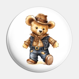 Teddy bear Cowboy. Pin