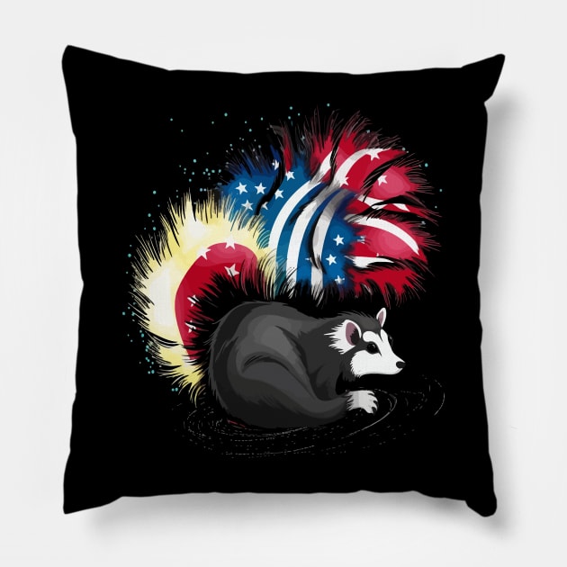 Patriotic Skunk Pillow by JH Mart