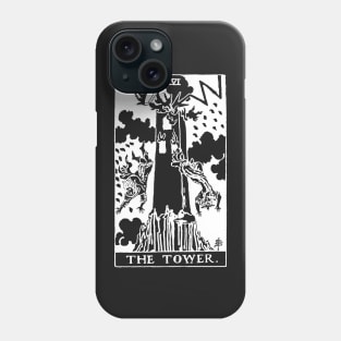 The Tower Tarot in white Phone Case