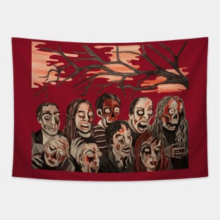 Zombie Group Photo Tapestry