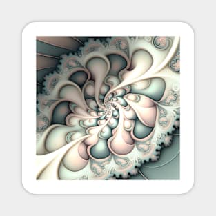 A Fractal Pattern of Subtle Pastel Colors Magnet