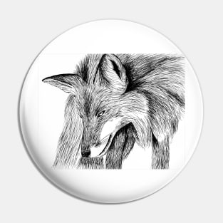 Hand drawn fox Pin