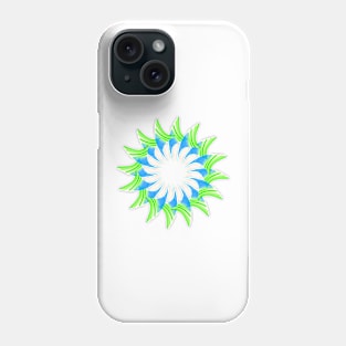 Green and blue mandala Phone Case