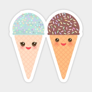 Ice cream waffle cone (2) Magnet