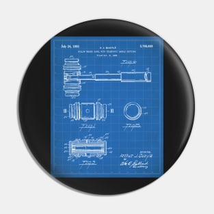 Judge Gavel Patent - Lawyer Art - Blueprint Pin