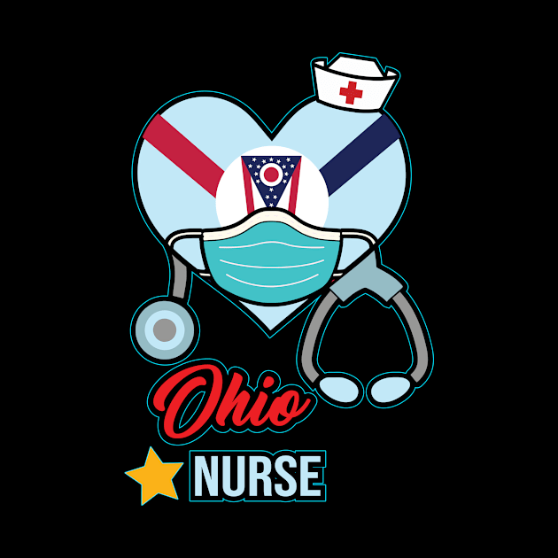 Ohio Nurse - Love RN LPN CNA State Nursing Gift by ScottsRed