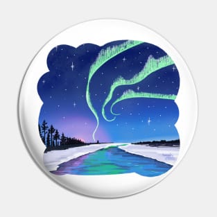 Under the Northern lights Pin