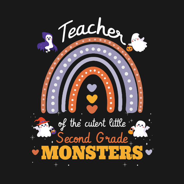 Rainbow teacher of The Cutest little 2nd grade monsters cute by FunnyUSATees