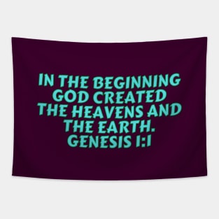 Bible Verse Genesis 1:1 Tapestry