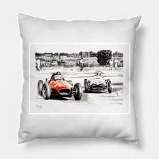 Ferrari Dino 246 Mike Hawthorn, Stirling Moss Pillow