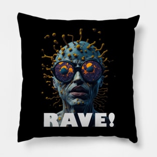 Techno T-Shirt - 72H on the dancefloor - Catsondrugs.com - Techno, rave, edm, festival, techno, trippy, music, 90s rave, psychedelic, party, trance, rave music, rave krispies, rave flyer T-Shirt Pillow