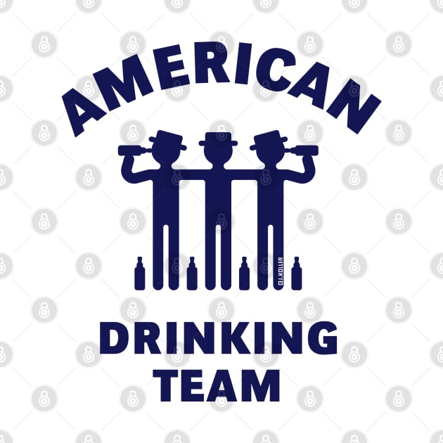 American Drinking Team (Booze / Beer / Alcohol / Navy) by MrFaulbaum