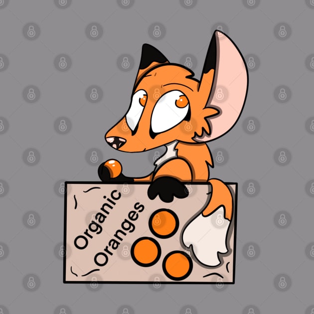 Fox in a Box of Oranges by SableShroom