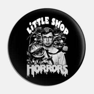 Little Shop Of Horrors, Classic Horror, (Black & White) Pin