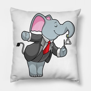 Elephant at Music with Triangle Pillow