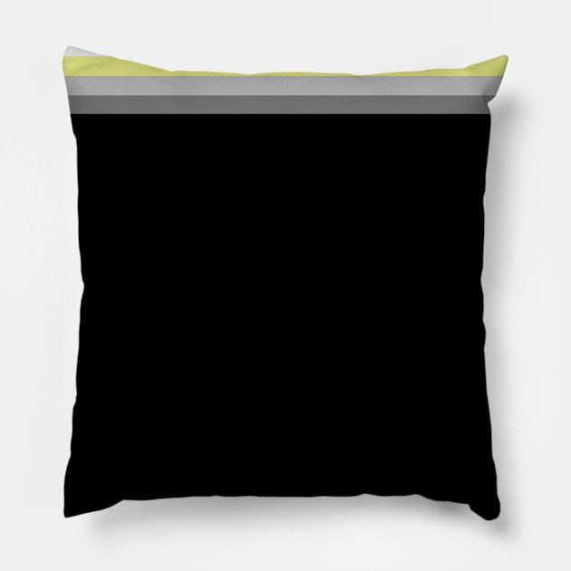 Deminonbinary Pride Flag Horizontal Stripe on Black Pillow by VernenInk
