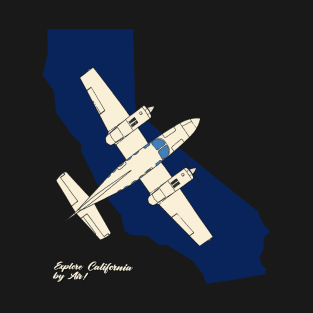 California C-414 Chancellor Twin-Engine Airplane Pilot Design T-Shirt