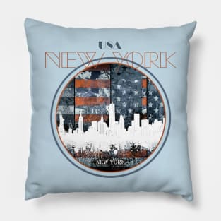 new york skyline Pillow