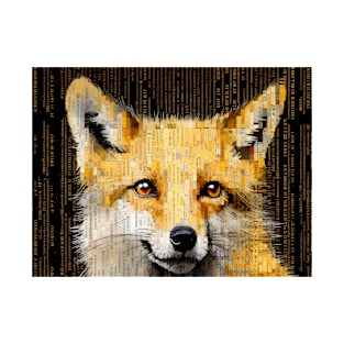 Fox Animal Art Decor Paint Mosaic T-Shirt