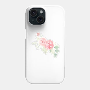 Peach and navy botanicals | Watercolor | Phone Case