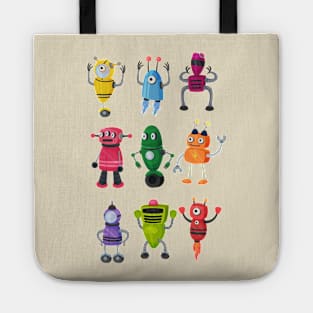 Robots Multicolored Tote