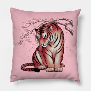 Wistful Tiger Japanese Art Print Pillow