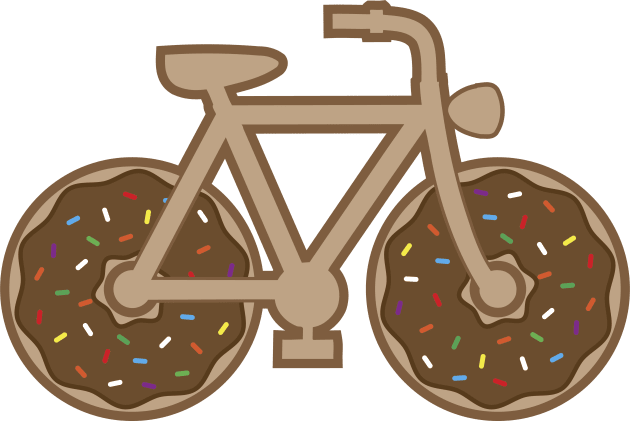Donut Bike Kids T-Shirt by Pufahl