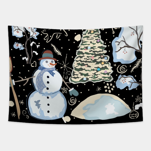 Snowman Tapestry by Countryside