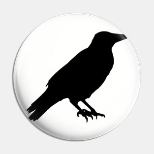 Raven bird black Pin