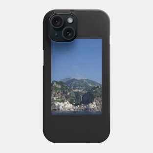 amalfi coast southwestern italy seaside town view from sea Phone Case