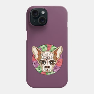 Chihuahua Puppy Dog with Flowers Phone Case