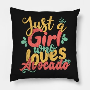 Just A Girl Who Loves Avocado Gift print Pillow