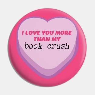 Book Crush Candy Heart Pin